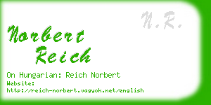 norbert reich business card